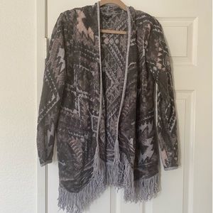 Lucky Brand Fringe Cardigan